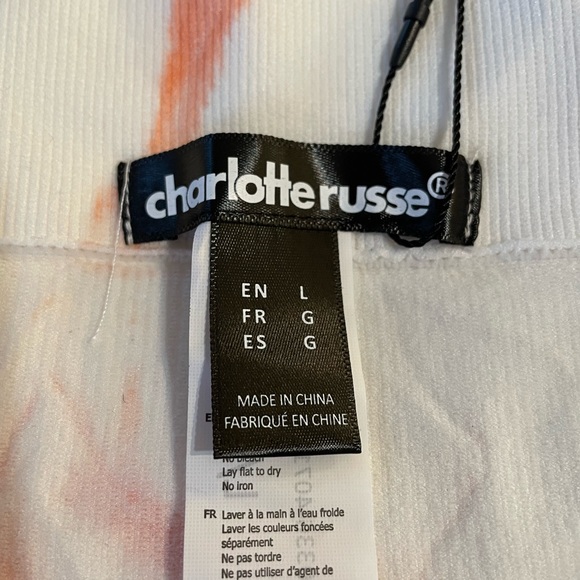 NWT. Charlotte Russe 2-piece biker shorts with matching bralette. Size L. - Picture 3 of 10
